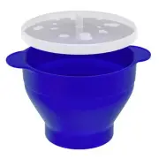 Popcorn maker silicone microwave foldable with lid 24 x 20 x 6 - 14.5 cm