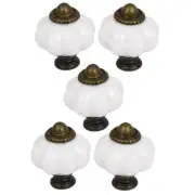 Door Knobs Cabinet Drawer Cupboard Kitchen Pull Handle 5pcs