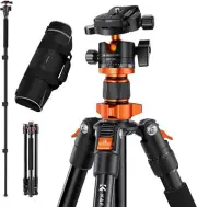 K&F Concept 62 inch DSLR Camera Tripod Compact Detachable Monopod Tripod w/ Head