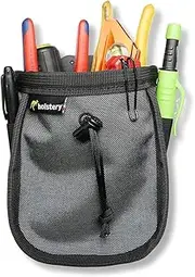 Holstery Joey Pouch PRO | Clip-On Tool Belt Bag for Tools, Screws, and Nails - Small Utility Pouch for an Electrician, HVAC Tech, Plumber, Carpenter, Contractor, Handy Man, and Any Tradesperson,Grey