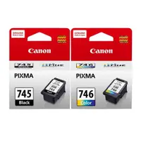 在飛比找ETMall東森購物網優惠-CANON 原廠 PG-745黑色1入+CL-746彩色1入