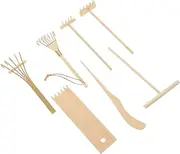 ERINGOGO 7Pcs Miniature Sand Rakes for DIY Zen Gardens Compact Rake Tools for Beach Sand Crafts for Creative Table Decor and Relaxation Activities