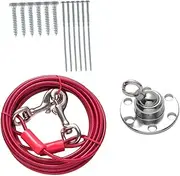 Hohopeti 1 Set Dog Leash Puppy Pile Out Stake Rust Swivel Outside Large Dog Anchor Dog Harnesses for Large Dogs Dog Stake with Wire Rope Chains Billows Dog Raised Dog Bowls Stainless Steel