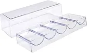 COMNESTBI 100pieces Poker Chip Tray Multi-compartment Storage Box for Coin Collection Holder
