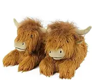 [Generic] Highland Cow Slippers, Scottish Cow Slippers, Cute Scottish Cattle Slippers, Warm Animal Slippers, Comfortable Highland Cattle Slippers, Winter flu_ffy Slippers For Women Men