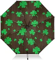 [RPLIFE] Umbrellas for Rain, Uv Umbrella Compact Windproof, Ideal for Car, Purse, Men and Women, St. Patrick's Day