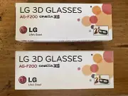 LG 3D Glasses AG F200 Cinema Glasses 2 Pair Per Box X 2 Boxes = 4 Pair M-8