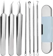 7Pcs Blackhead Remover Tools, Stainless Steel Blackhead Remover Kit, Comedone Extractor Tool for Estheticians