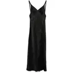 [Alexander Mcqueen] Alexander Mcqueen Crinkled-finish Maxi Dress 40 IT BLACK