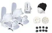 Symbolic Flow-Ride WHITE Snowboard Bindings + Hat 4x4 3D EST Burton 5-8.5 M L