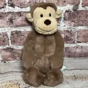 Jellycat I Am Original Bashful Monkey Medium 12" Plush Stuffed NWT Authentic
