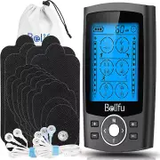Unidad TENS EMS de doble canal con 12 almohadillas y 24 modos musculares