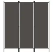 3-Panel Room Divider Anthracite 150x180 cm Privacy Screen Folding Partitio 20717