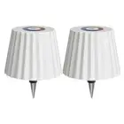 2pcs Wireless Bottle Lamp Rechargeable Warm Light & RGB Touch Lamp (White)