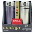 2 x Contigo Luxe Autoseal Travel Mug 414ml Coffee Flask BPA Free Thermos RAM