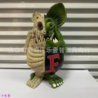 在飛比找Yahoo!奇摩拍賣優惠-潮玩歐美RAT FINK瘋狂芬克老鼠手辦半解刨卡通公仔玩具模