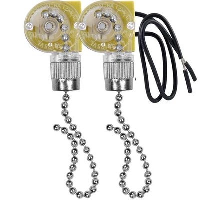 Ceiling Fan Switch Zing Ear ZE-109 Two-Wire Light Switch with Pull Cords for ...