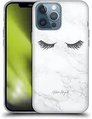 Head Case Designs Officially Licensed Nature Magick Black Sparkles Marble Glitter Eyelashes Soft Gel Case Compatible with Apple iPhone 13 Pro Max