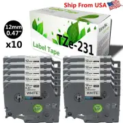 10 PK TZe231 label Tape Used for P-touch PT-1190 PT-1230PC(Black on White)