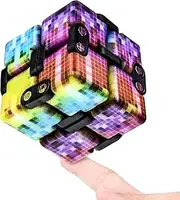WUQID Infinity Cube Fidget Toy Stress Relieving Fidgeting Game for Kids and Adults,Cute Mini Unique Gadget for Anxiety Relief and Kill Time (Mini Colorful Plaid)