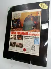 Vintage Vivid Iron Fireman Magazine Advertisement 30s Print Seek Publishing
