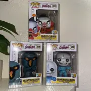 Scooby Doo Funko Set Of 3 Ghost Clown Phantom Shadow Spooky Space Kook