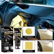 Rhafayre Car Scratch Remover Kit Scratch Eraser Surface Scratch Repair Polishing Wax 120ml