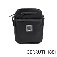 在飛比找momo購物網優惠-【Cerruti 1881】義大利頂級肩背包斜背包(黑色 C