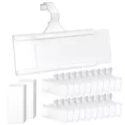 25 Pcs Wire Shelf Label Holder Reusable Plastic Shelf Tags for Pantry Retail