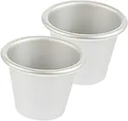 HOLIDYOYO 2pcs Round Cake Molds for Baking Non Stick Muffin Cups for Puddings and Cakes Baking Tools