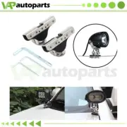 2x Mount Bracket Holder Clamp for LED Work Light Bar Offroad SUV Silver