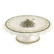 Christmas Tree Gold Cake Stand| Measures 11-inches| Cake Plate| Holiday Cake ...