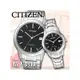 CASIO 手錶專賣店 國隆 CITIZEN 星辰 AW1231-58E + FE1081-59E 對錶 光動能 不鏽鋼錶殼錶帶 黑 球面強化玻璃 強化玻璃