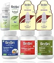 Sri Sri Ayurveda Tattva Immunity Building Kit (Tulsi Arka, Shakti drop-2, Turmeric Plus, Kabasura kudineer, Amruth)