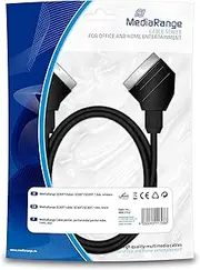 MediaRange mrcs152 Scart Cable – SCART Cable (Scart (21-Pin), SCART (21-Pin), Male, Male, Black)
