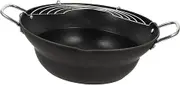 Cabilock 1 PC Mini Japanese Style Tempura Fryer Non Stick Deep Fryer Pot for Home Cooking Compact Design Easy to Clean Lightweight Kitchen Appliance for Induction Cooktops