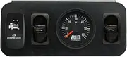 Pressure Gauge Twin Needle 60psi 52mm with 12 Volt Compressor on/Off air Paddle Switch Control Panel Kit