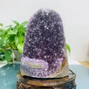 1402g Natural Amethyst Geode Mineral Specimen Crystal Quartz Energy Decoration