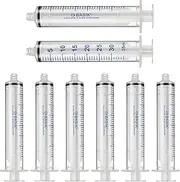 BASIK 35cc Silicone O Ring Style ENFit Feeding Syringe With Caps Individually Wrapped 8/Pack Reusable - Compatible with ENFit Connection