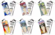 Cape Cod FootWhere® Souvenir Zipper-Pulls. 6 Piece Set. Made in USA