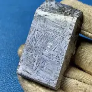 127.5gm Aletai iron meteorite slab fusion crust 53*26.4*23mm SH0895