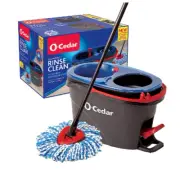 Microfiber Spin Mop Bucket Floor Cleaning System Clean Removes 99% Of Bacteria