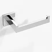 HITSLAM Chrome Square Silver 304 Stainless Steel Toilet Roll Holder Paper Holder Screws Mounting for Bathroom