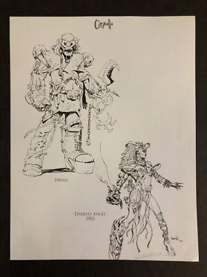 Dread & Darkest Angel Sketch Pinup Comics Poster Print 8x10.5 Greg Capullo