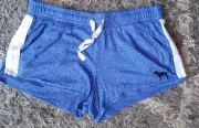VS Pink cozy Shorts size Small Blue Side Striped & logo new