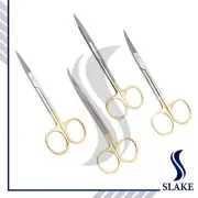 4 Pcs Scissor Set Iris Gold Dental Surgical Instruments