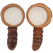 2 Pcs Bamboo Root Tea Strainer Mug Drainer Teapot with Loose Coffee Filters