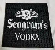 Seagram's Vodka Rubber Shot Spill Rail Cocktail Bar Bartender Service Mat