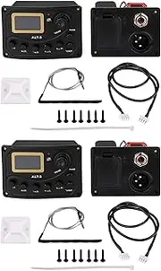 Mellisso 2X Acoustic Guitar Pickup Tuner 5-Band Eq Equalizer Acoustic Guitar Preamp Piezo Pre-Amp Amplifier System