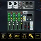 4 Channels Audio Mixer USB Sound Card Interface Console Bluetooth Phantom Power